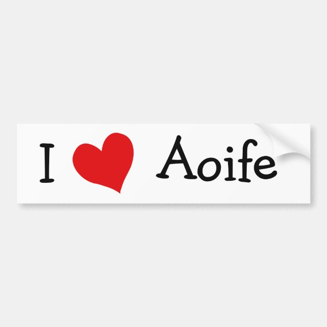 Autocollant De Voiture I Love Aoife (Devant)