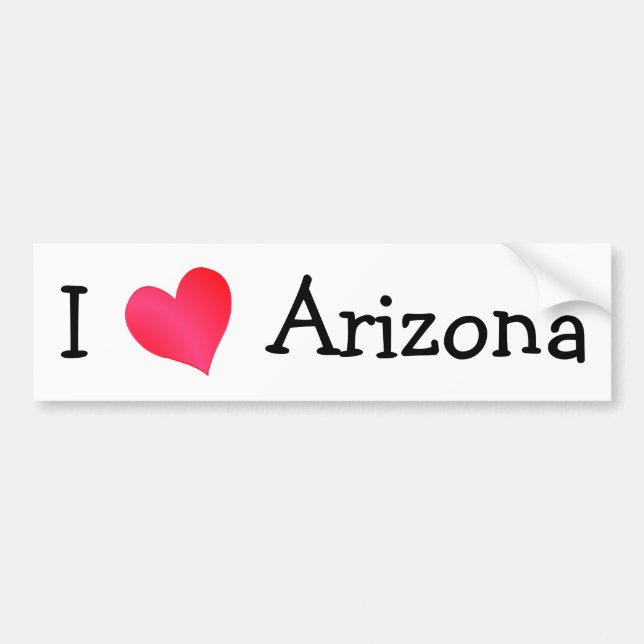 Autocollant De Voiture I Love Arizona (Devant)