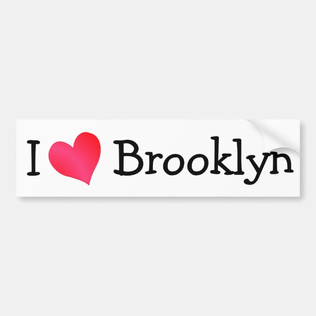 Autocollant De Voiture I Love Brooklyn (Devant)