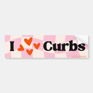 Autocollant De Voiture I Love Curbs - Drôle Mauvais Conducteur de voiture