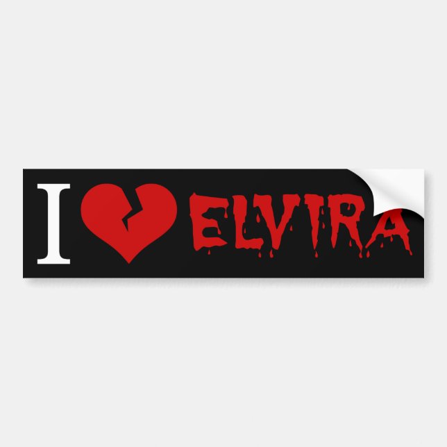 Autocollant De Voiture I Love Elvira Coeur brisé (Devant)