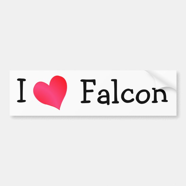 Autocollant De Voiture I Love Falcon (Devant)