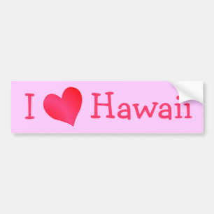 Autocollant De Voiture I Love Hawaii