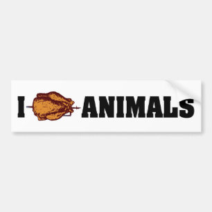 Autocollant De Voiture I Love Heart Animals - BBQ Cookout Lovers