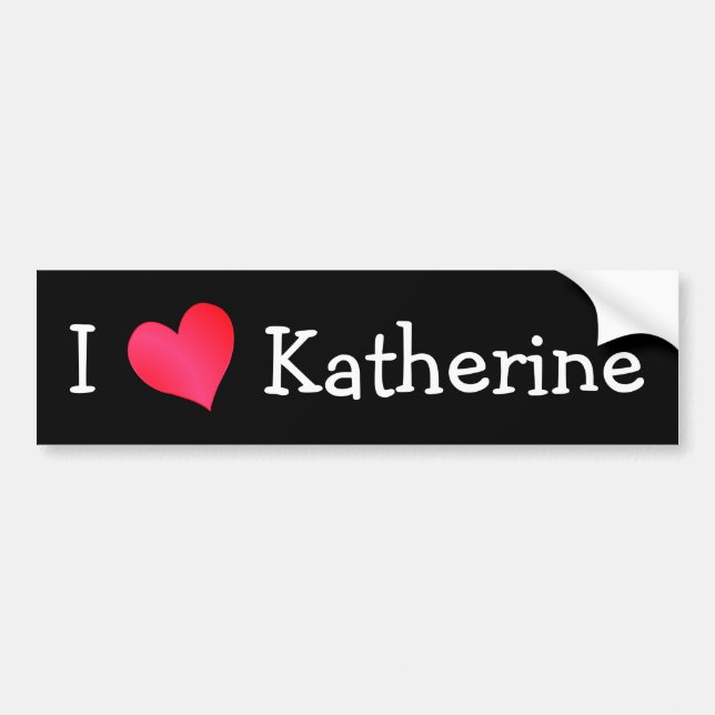 Autocollant De Voiture I Love Katherine (Devant)