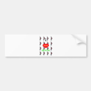 Autocollant De Voiture I Love Kenya Massai Art Print