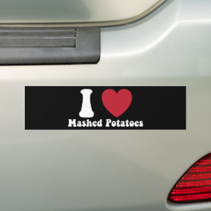 Autocollant De Voiture I Love Mashed Potatoes Thanksgiving Diner Cadeau