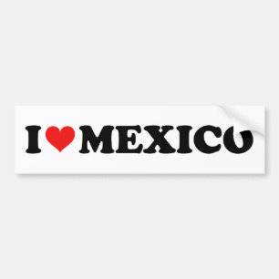 Autocollant De Voiture I Love Mexico Red Heart Car