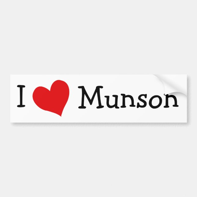 Autocollant De Voiture I Love Munson (Devant)