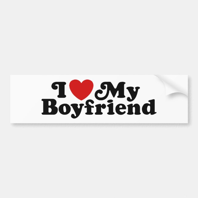 Autocollant De Voiture I Love My Boyfriend (Devant)