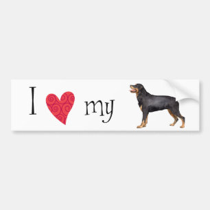 Autocollant De Voiture I Love my Rottweiler