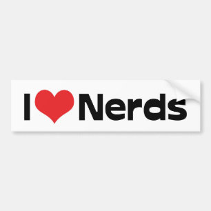 Autocollant De Voiture I Love Nerds Bumper Sticker