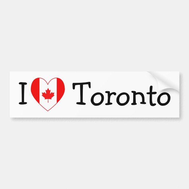Autocollant De Voiture I Love Toronto (Devant)