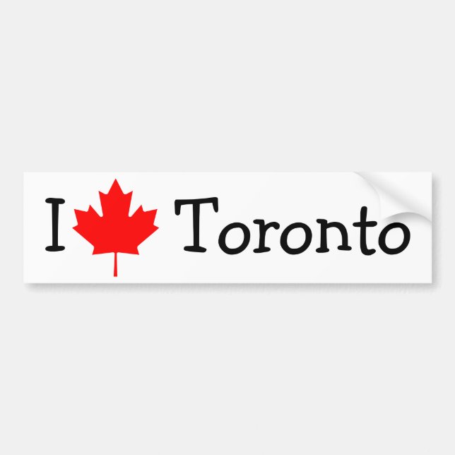 Autocollant De Voiture I Love Toronto (Devant)