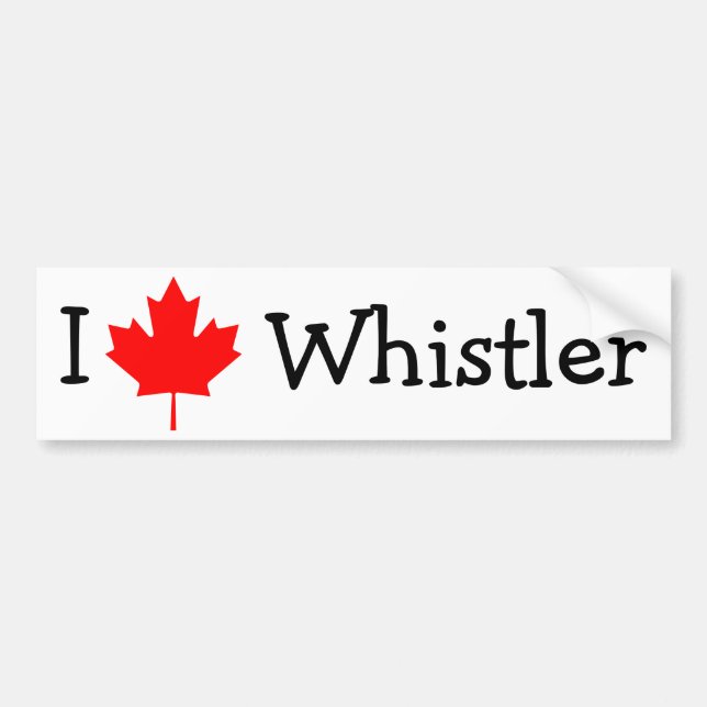 Autocollant De Voiture I Love Whistler (Devant)