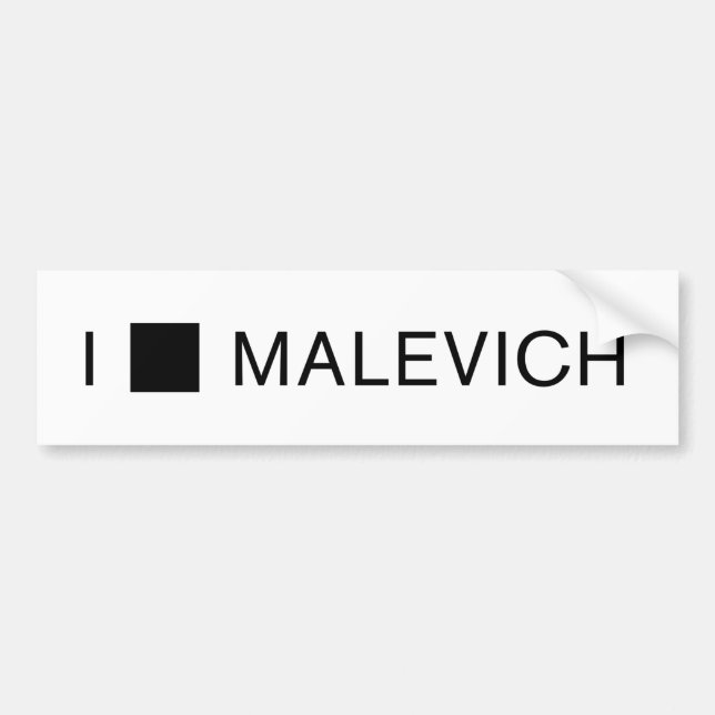 AUTOCOLLANT DE VOITURE I MALEVICH [CARRÉ] (Devant)
