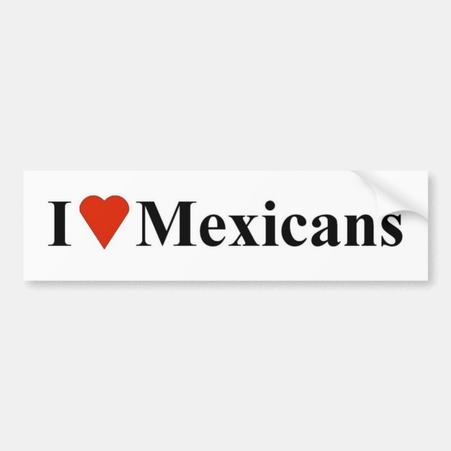 Autocollant De Voiture I Mexicains de coeur (Devant)