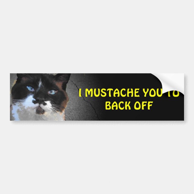 Autocollant De Voiture I moustache vous à dégager (Devant)