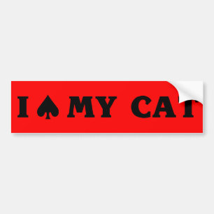 Autocollant De Voiture I (pelle) mon chat