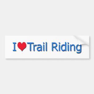 Autocollant De Voiture I randonnée à cheval de coeur (amour)