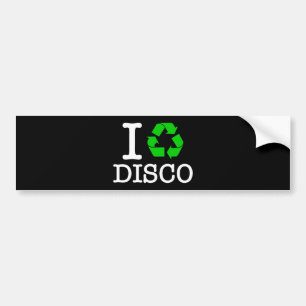 Autocollant De Voiture I Recycle Disco