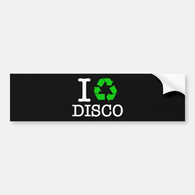 Autocollant De Voiture I Recycle Disco (Devant)