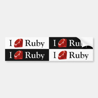 Autocollant De Voiture I rubis de gemme (4-up)