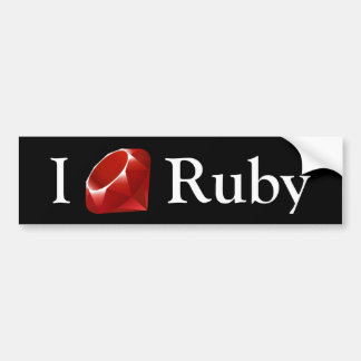 Autocollant De Voiture I rubis de gemme (noir)