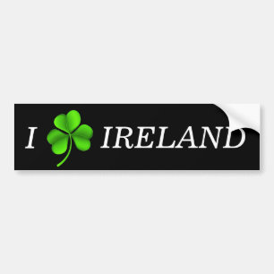 Autocollant De Voiture I Shamrock Ireland wt bscn