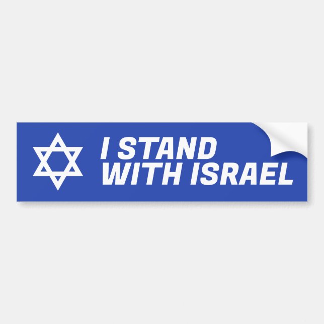 Autocollant De Voiture I Stand with Israel (Devant)