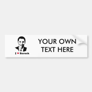 Autocollant De Voiture I T-shirt de Barack de coeur