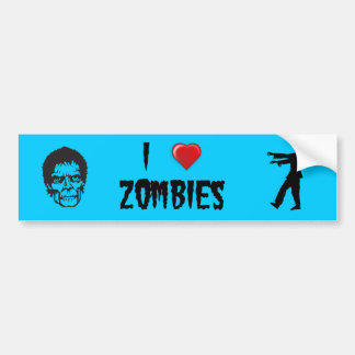 Autocollant De Voiture I zombis de coeur