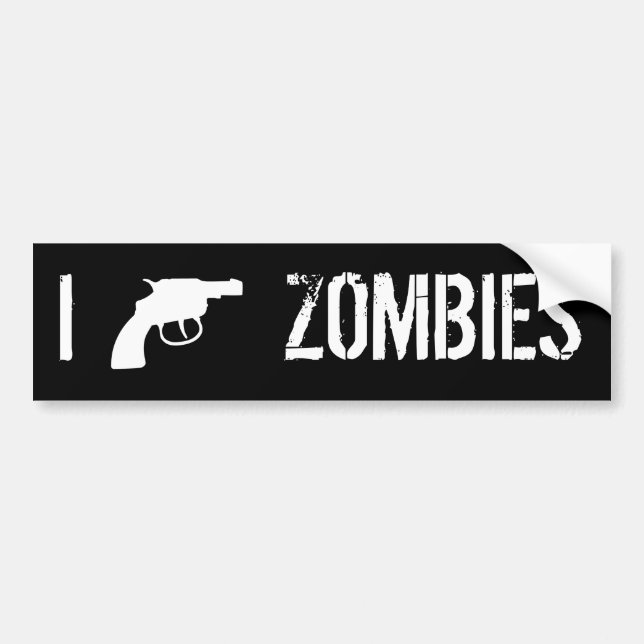 Autocollant De Voiture I zombis de revolver (Devant)