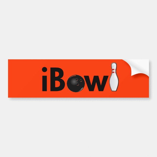 Autocollant De Voiture iBowl (goupille de boule) (Devant)