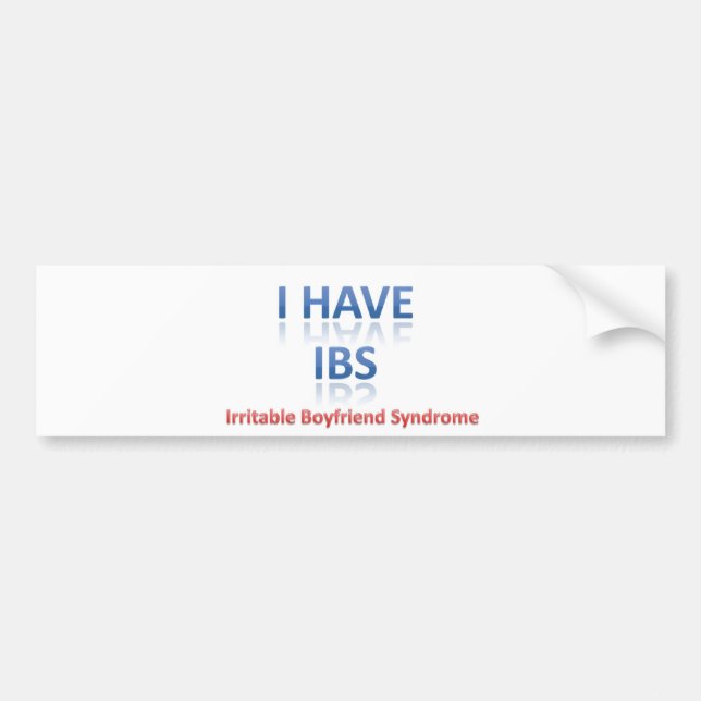 Autocollant De Voiture IBS :  Syndrome irritable d'ami (Devant)