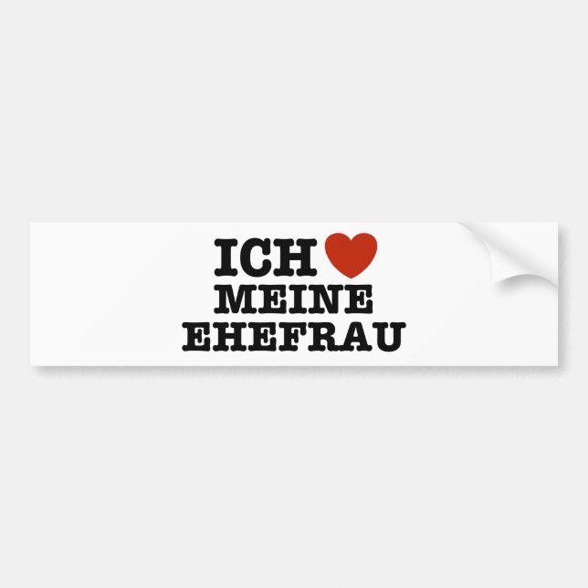 Autocollant De Voiture Ich Liebe Meine ehefrau (Devant)