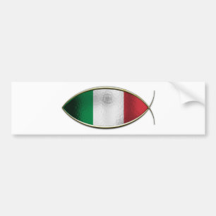 Autocollant De Voiture Ichthus - drapeau italien