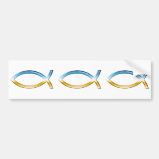Autocollant De Voiture Ichthus | Symbole du poisson chrétien