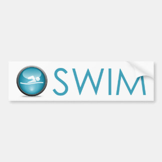 Autocollant De Voiture Icône Bumpersticker de natation