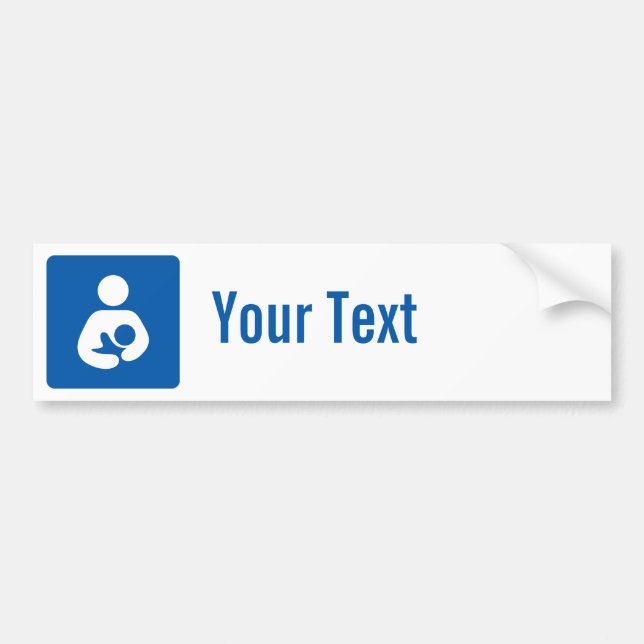 Autocollant De Voiture Icône de allaiter/soins votre texte (Devant)