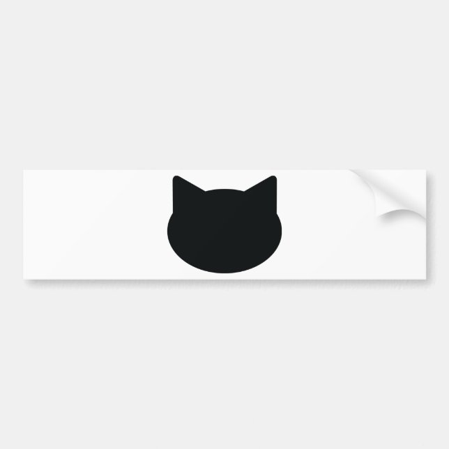 Autocollant De Voiture icône de contour du chat (Devant)