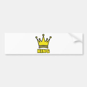 Autocollant De Voiture icône d'or de couronne de roi