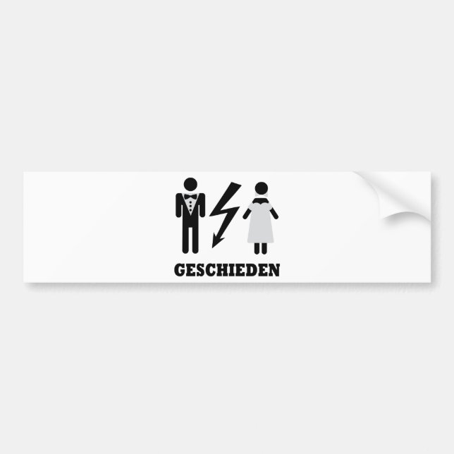 Autocollant De Voiture icône geschieden (Devant)
