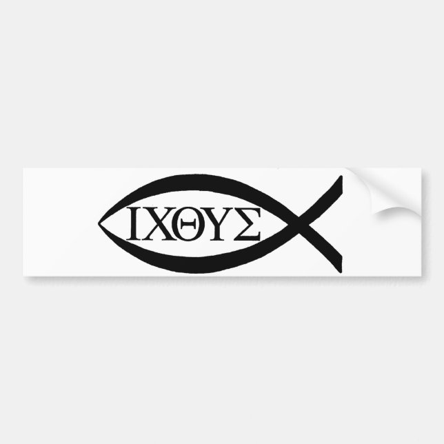 AUTOCOLLANT DE VOITURE ICTHUS (Devant)