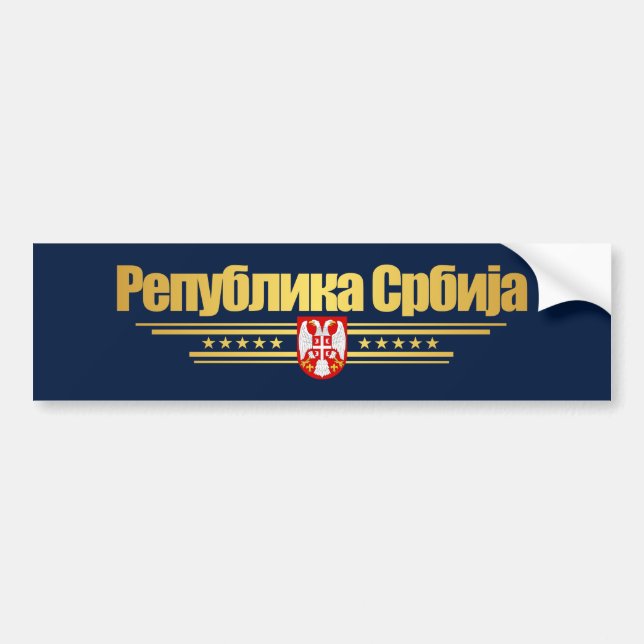 Autocollant De Voiture Idées cadeaux "Serbian Pride" (Devant)