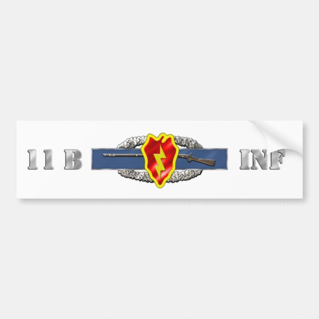 Autocollant De Voiture Identification de l'INFANTERIE 11B 25ème (Devant)