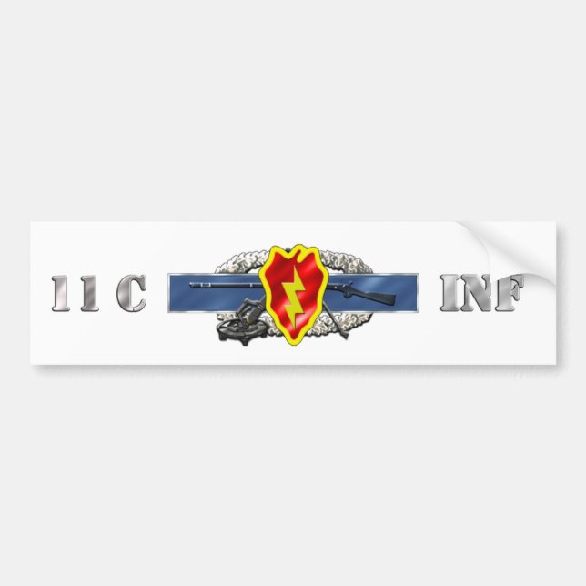 Autocollant De Voiture Identification de l'INFANTERIE 11C 25ème (Devant)