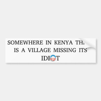 Autocollant De Voiture Idiot de village d'Obama