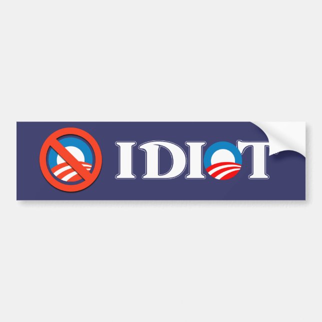 Autocollant De Voiture Idiot Obama (Devant)