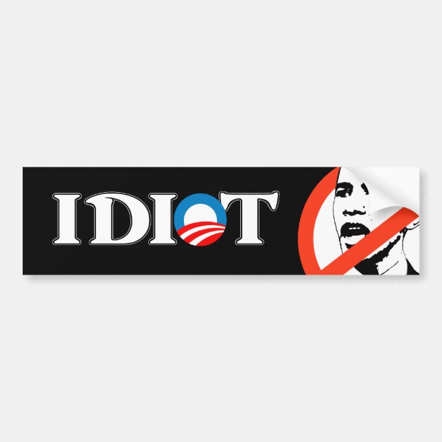 Autocollant De Voiture Idiot Obama (Devant)